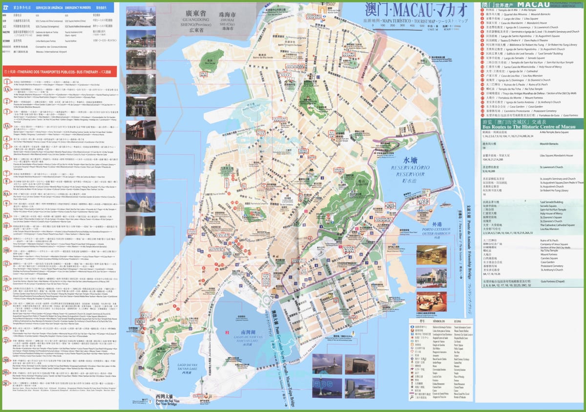 Macau bus ruta ng mapa