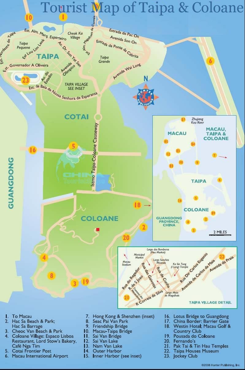 mapa ng isla ng Macau
