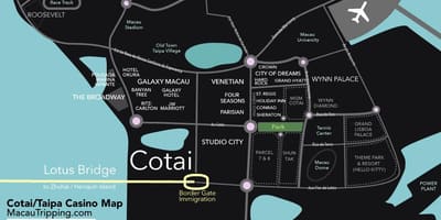 Mapa ng cotai Macau