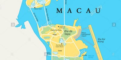Macao sa China ng mapa