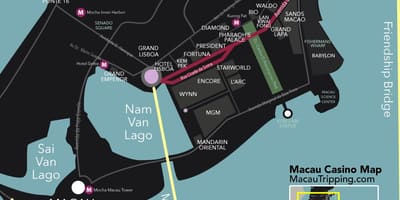 Mga casino ng Macau mapa