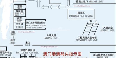 Macau panlabas na daungan ng ferry terminal mapa