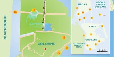 Mapa ng isla ng Macau